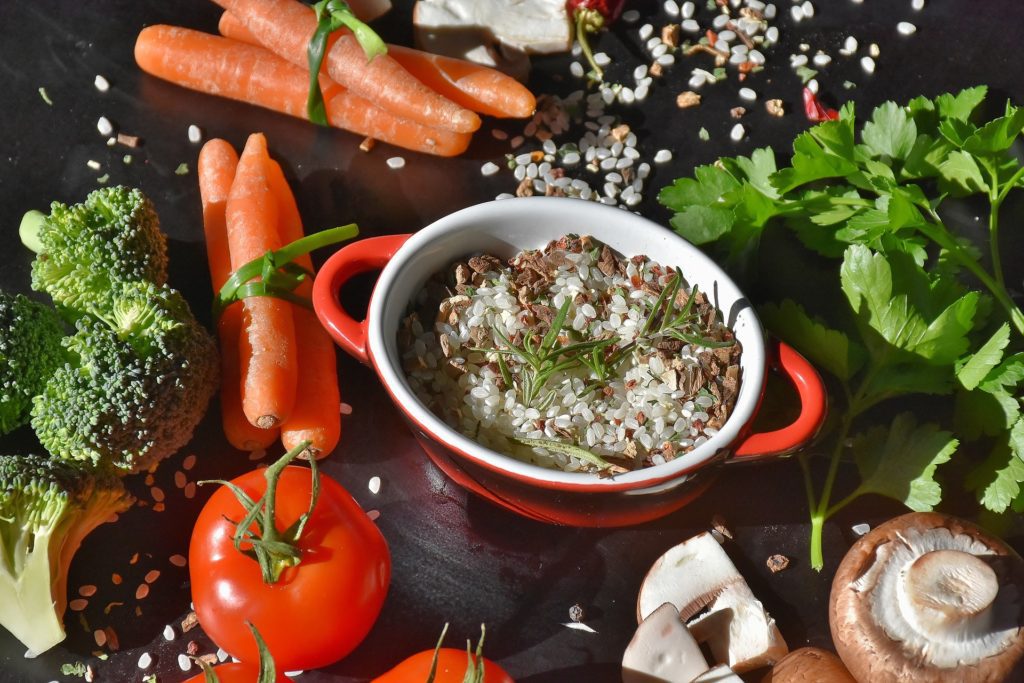 Vegetables and rice